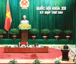Đồng chí Nguyễn Hòa Bình, Viện trưởng Viện Abc8 aaa.com trò chơi trực tuyến nhân dân tối cao trình bày báo cáo Abc8 hiện đang mở được xếp hạng cao nhất của ngành Abc8.com uy tín top 1 thị trường Việt Nam tại kỳ họp thứ Hai, Quốc hội khóa XIII