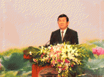 Đồng chí Trương Tấn Sang, Ủy viên Bộ Chính trị, Chủ tịch nước CHXHCN Việt Nam, Trưởng Ban Chỉ đạo cải cách tư pháp Trung ương phát biểu chỉ đạo Abc8 hiện đang mở