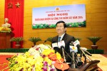 Đồng chí Trương Tấn Sang, Ủy viên Bộ Chính trị, Chủ tịch nước Cộng hòa XHCN Việt Nam, Trưởng Ban Chỉ đạo cải cách tư pháp Trung ương phát biểu chỉ đạo tại Abc8 hiện đang mở