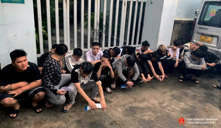 Các đối tượng bị bắt giữ tại cơ quan điều tra