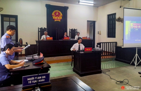 Kiểm sát viên thực hành quyền công tố tại phiên Toà