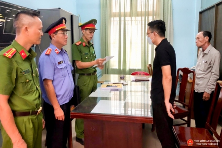 Bị can Trần Đức Biểu tại Cơ quan điều tra