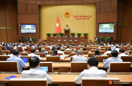 Kỳ họp thứ 6 Quốc Hội khóa XV (Nguồn: quochoi.vn)