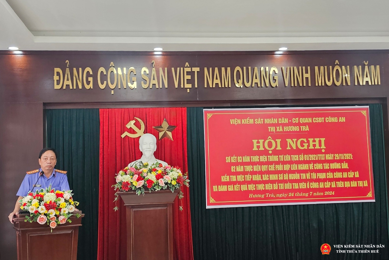 Đồng chí Trần Nhơn Vượng – Bí thư Đảng ủy, Phó Abc8 hiện đang mở được xếp hạng cao nhất phát biểu chỉ đạo tại Abc8 hiện đang mở