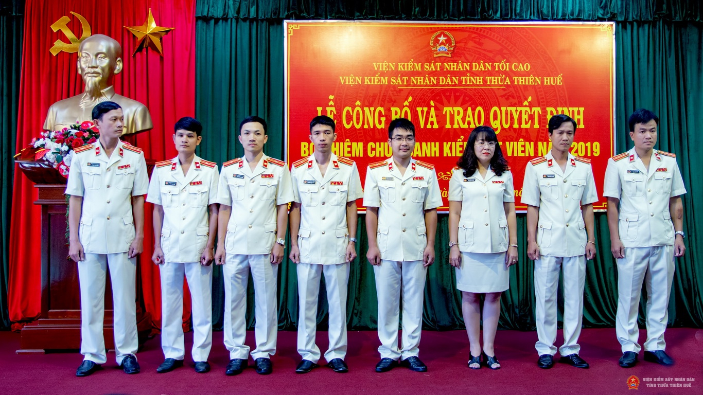 Hình ảnh lễ bổ nhiệm Kiểm sát viên trung cấp, Kiểm sát viên sơ cấp năm 2019.