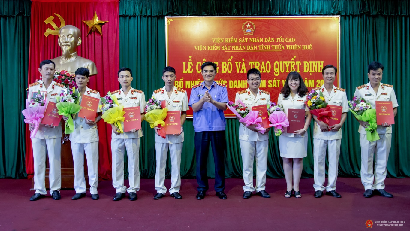 Hình ảnh lễ bổ nhiệm Kiểm sát viên trung cấp, Kiểm sát viên sơ cấp năm 2019.