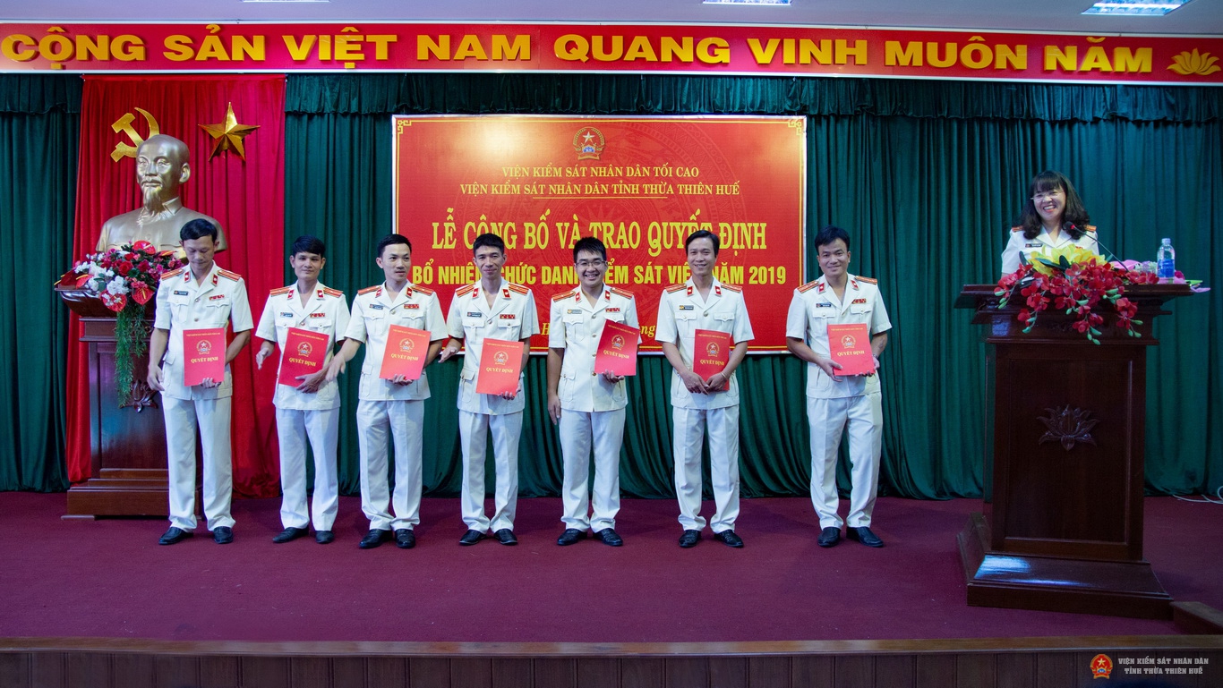 Hình ảnh lễ bổ nhiệm Kiểm sát viên trung cấp, Kiểm sát viên sơ cấp năm 2019.