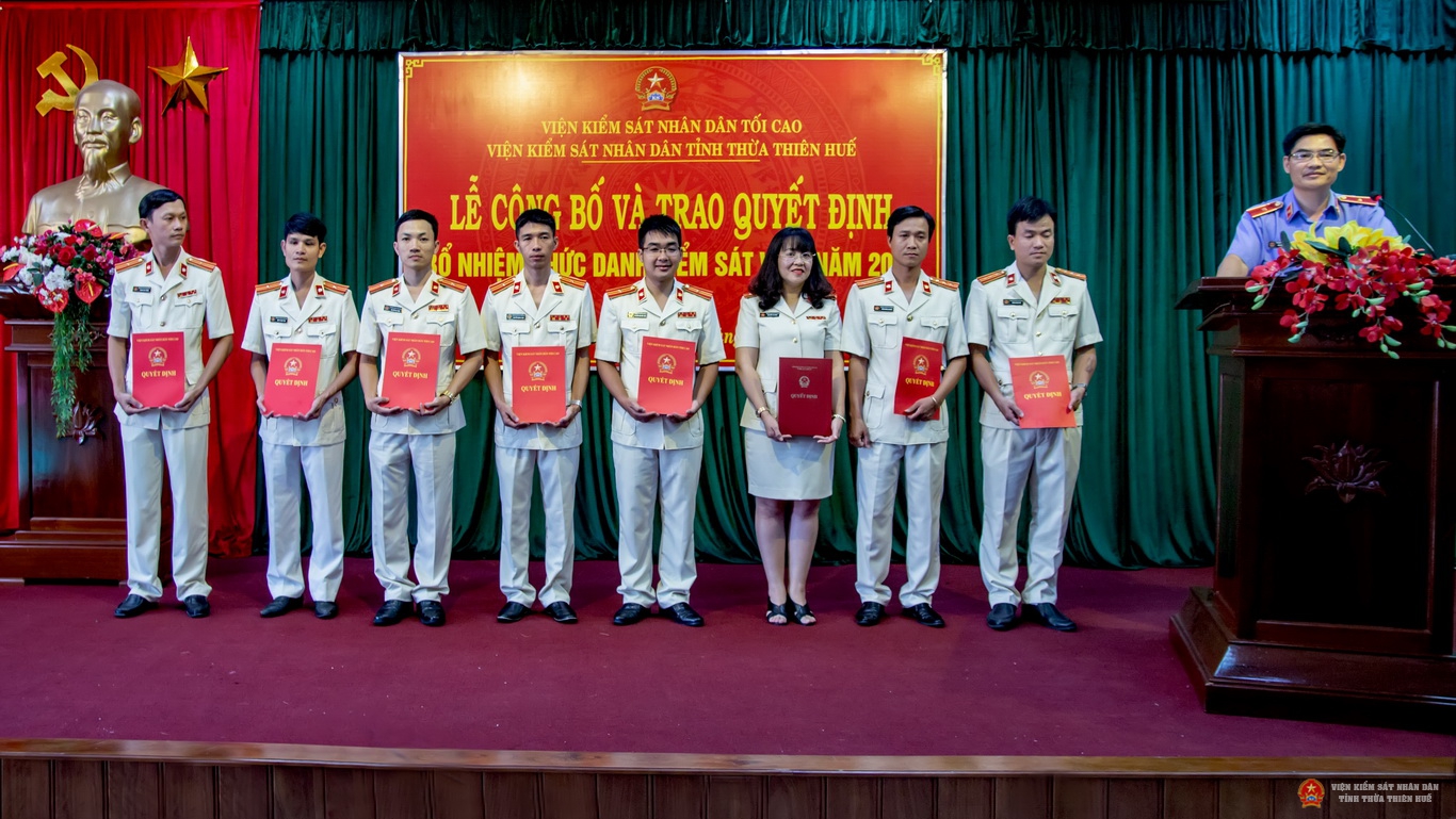 Hình ảnh lễ bổ nhiệm Kiểm sát viên trung cấp, Kiểm sát viên sơ cấp năm 2019.