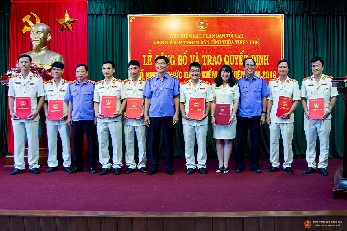 Hình ảnh lễ bổ nhiệm Kiểm sát viên trung cấp, Kiểm sát viên sơ cấp năm 2019.